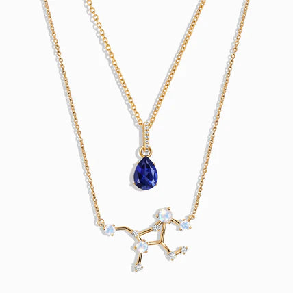 Virgo Zodiac & September Birthstone Necklaces